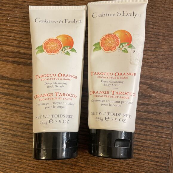 Crabtree & Evelyn Tarocco Orange Deep Cleansing Body Scrub 7.9 oz/ea SEALED X 2 - Picture 1 of 3